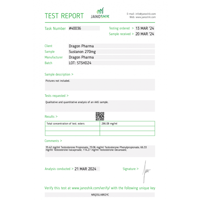 Dragon Pharma Sustanon 270