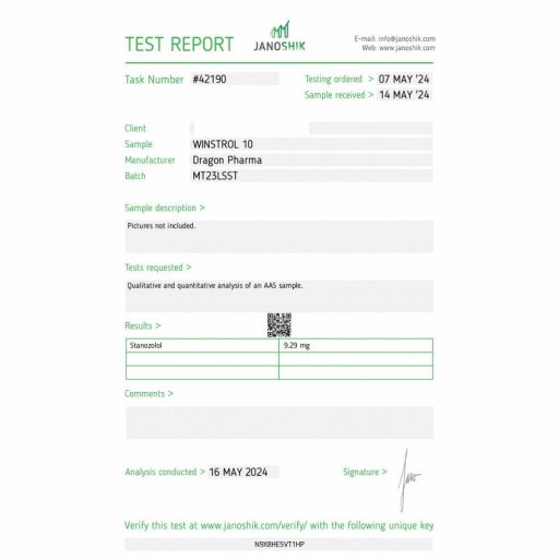 Winstrol 10mg Dragon Pharma, Europe